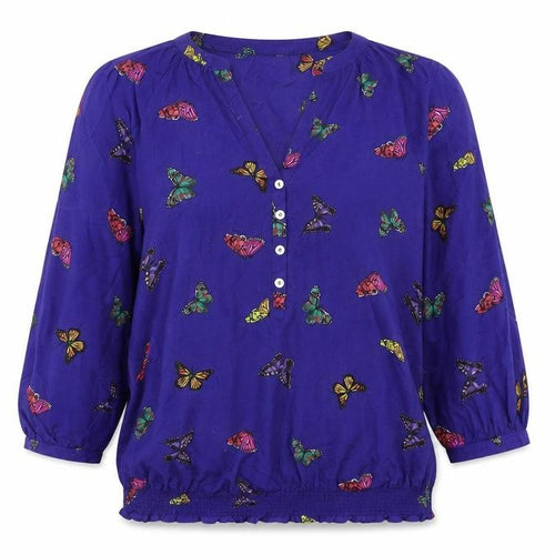 Monsoon Womens Blue   Basic Button-Up Size S