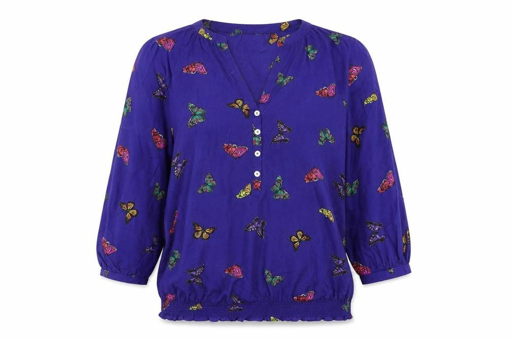Monsoon Womens Blue   Basic Button-Up Size S