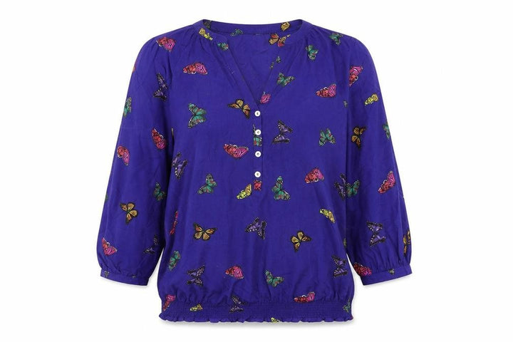 Monsoon Womens Blue   Basic Button-Up Size S