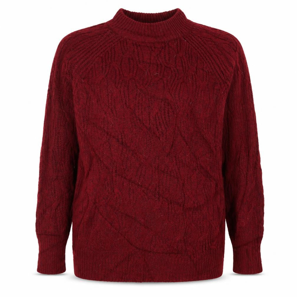 Front view of Papaya women’s red knit jumper, size M