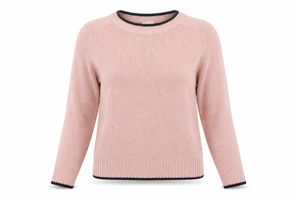 Front view of Divided by H&M women’s pink knit jumper, size XS