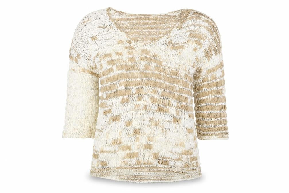 Front view of Next women’s beige knit jumper, size M