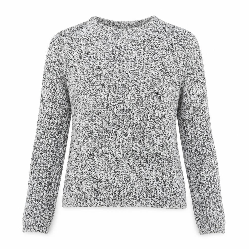 Front view of H&M women’s black knit jumper, size M
