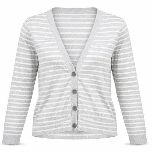 Gap Womens Grey Striped Knit Cardigan Jumper Size L