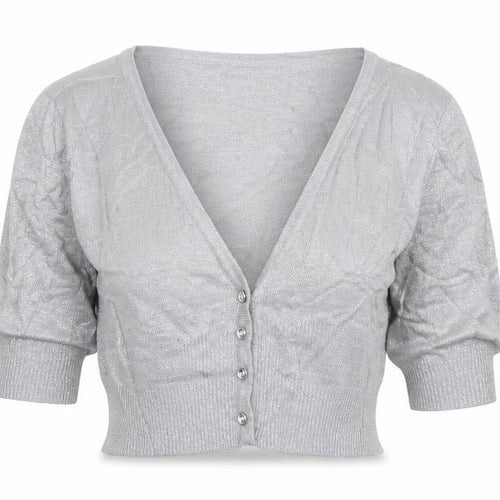 Bay Womens Grey  Knit Cardigan Jumper Size 14