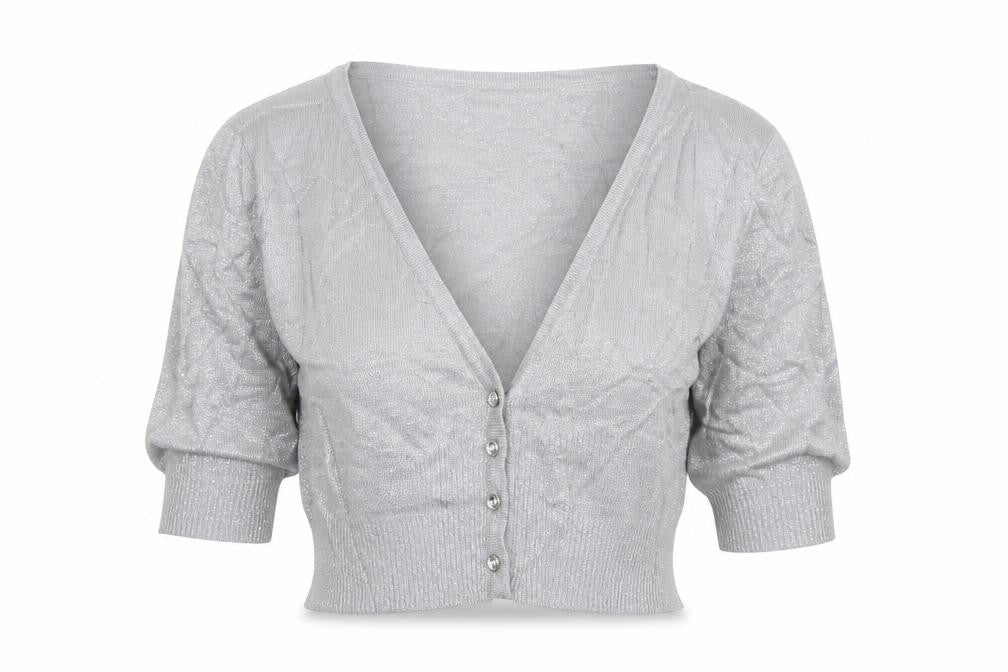Bay Womens Grey  Knit Cardigan Jumper Size 14