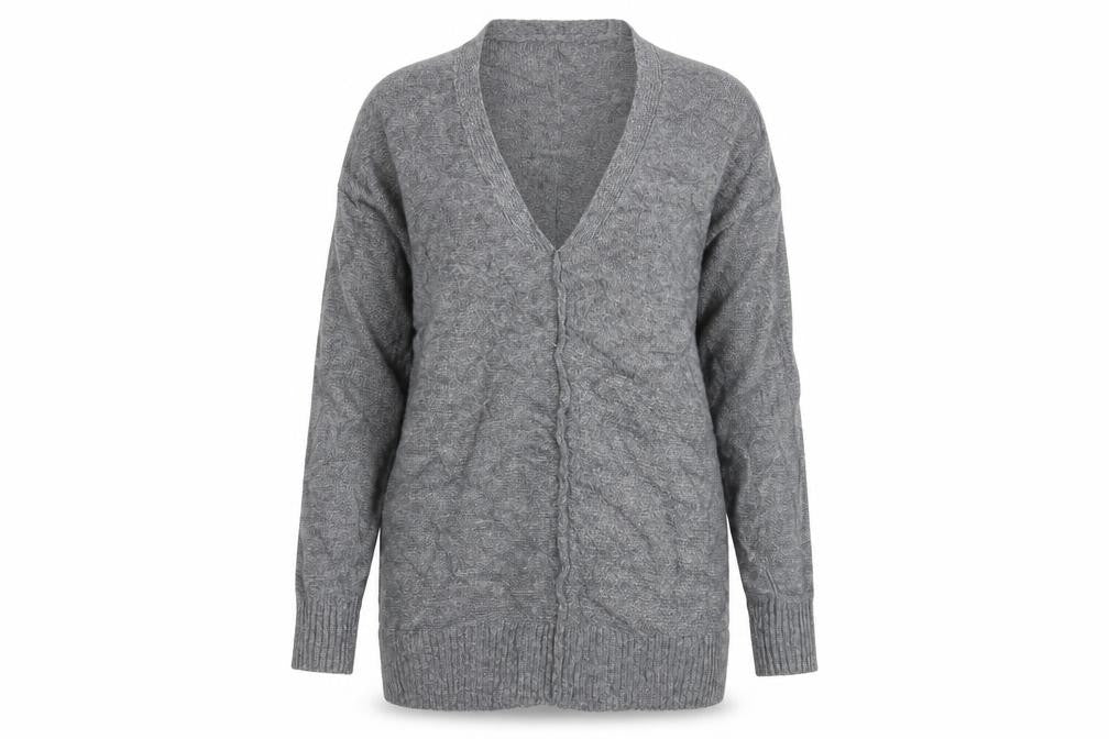 Front view of George women’s grey knit jumper, size UK 10