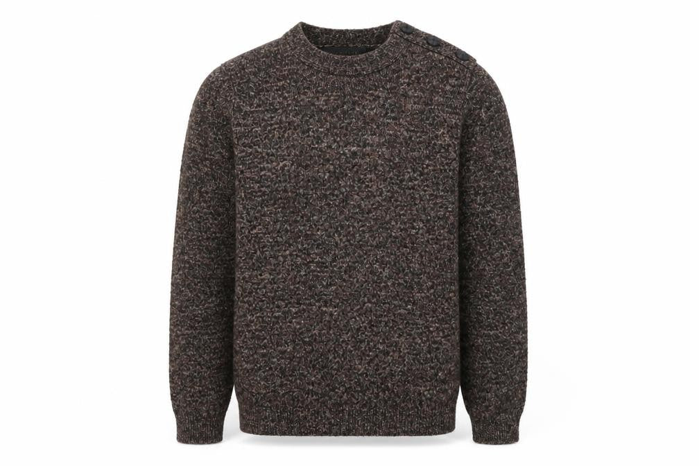 Front view of Topman men’s brown knit jumper, size S