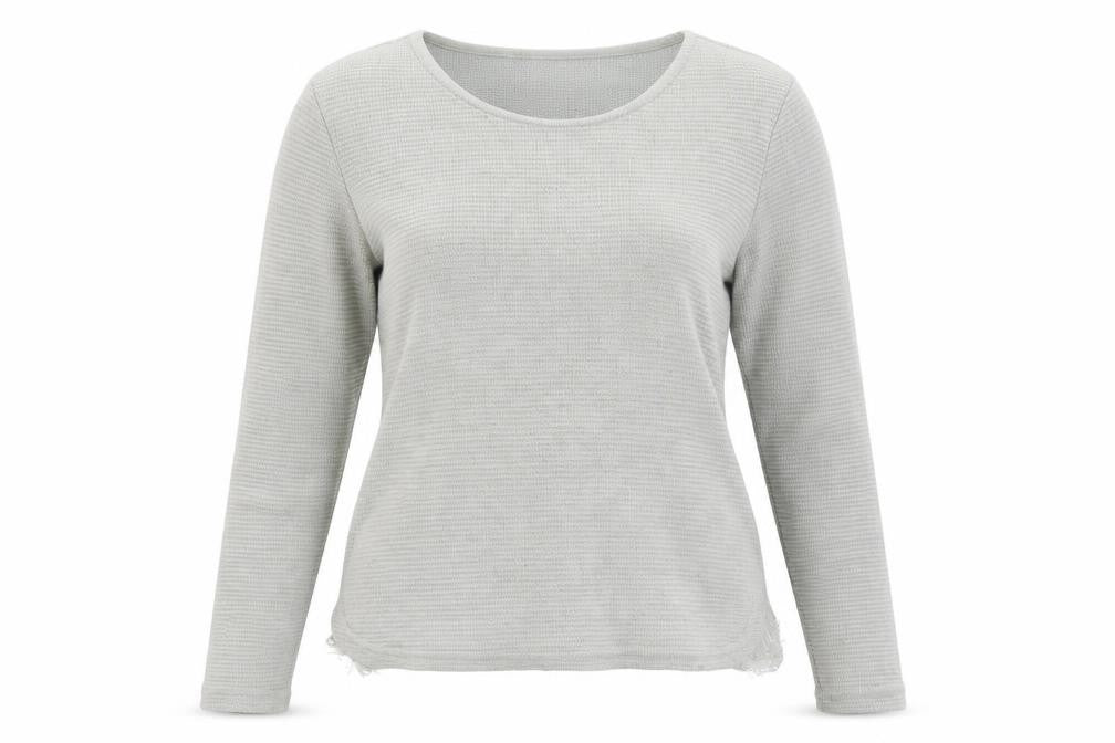 Front view of New Look women’s grey jumper, size UK 12