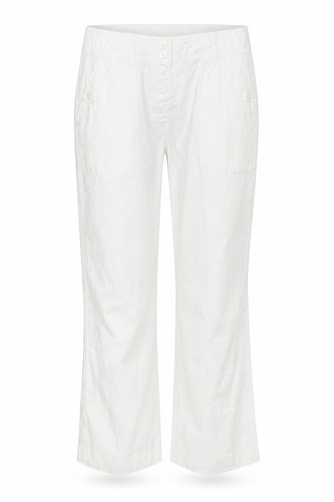 BM  Womens White   Sweatpants Trousers Size 10 L25 in