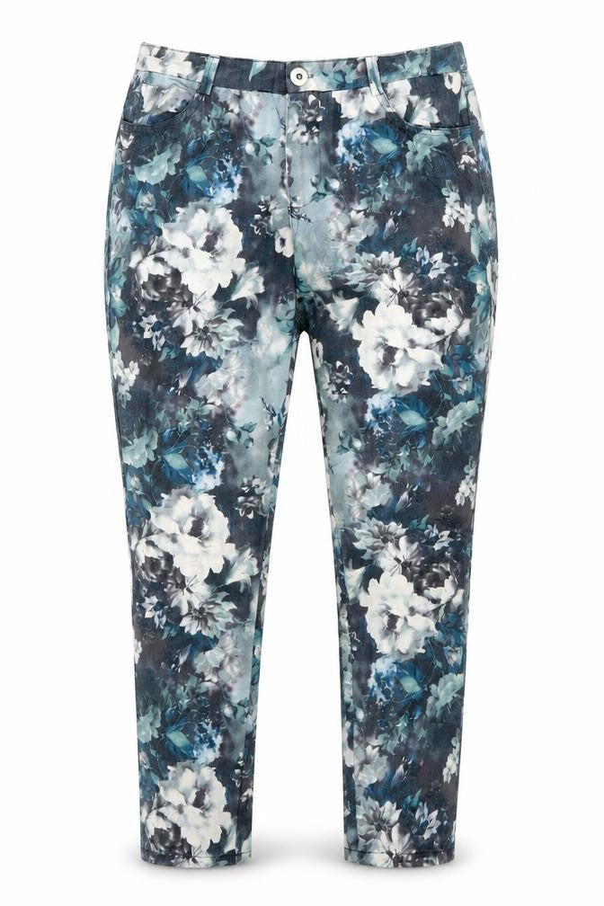 Rut & Circle Womens Multicoloured Floral  Capri Trousers Size 10 L24 in