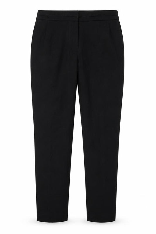 Front view of Next women’s black trousers, size UK 8, 27-inch leg