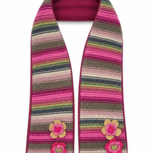 Monsoon Girls Pink Striped  Scarf Scarves & Wraps One Size