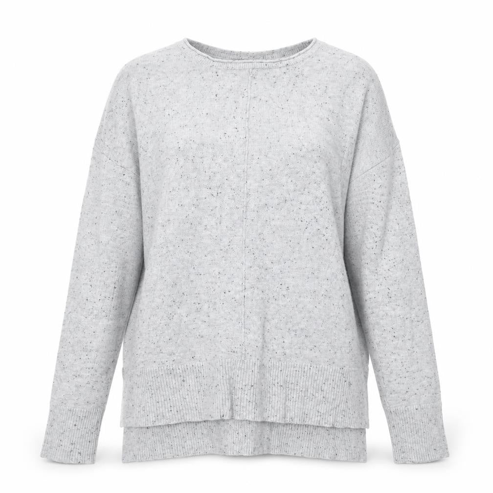 Front view of Atmosphere women’s grey knit jumper, size UK 8