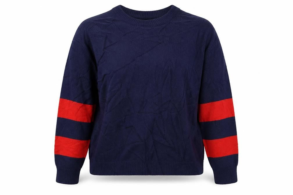 Front view of Brave Soul women’s blue jumper, size L