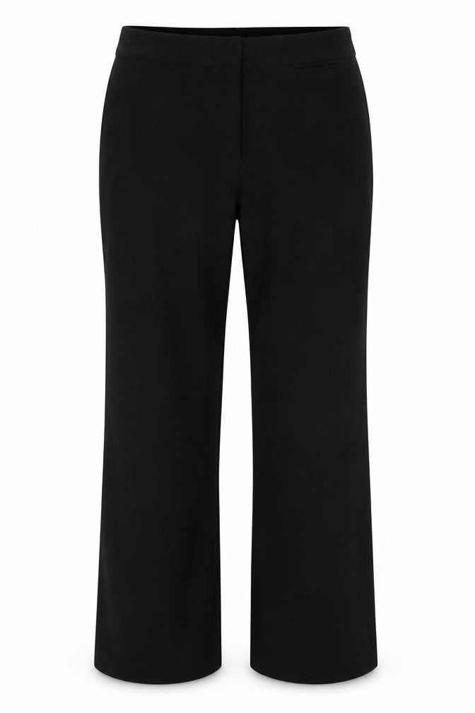 Front view of TruTex women’s black trousers, size UK 30, in, 30-inch leg