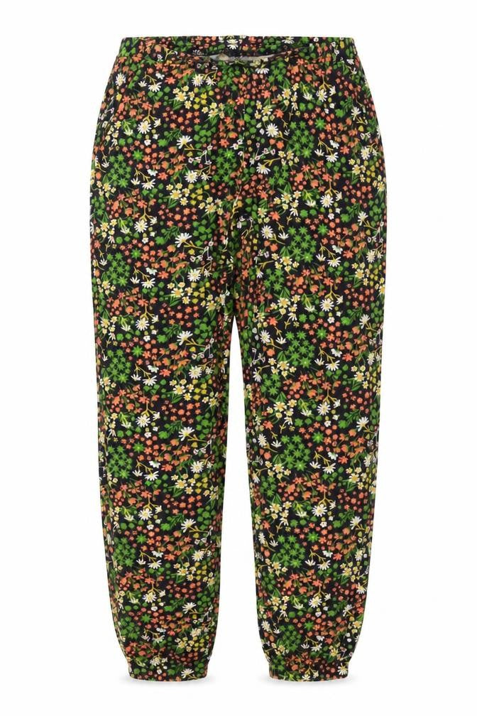 Preworn Womens Blue Floral Fleece Trousers  Size 30 in L29 in