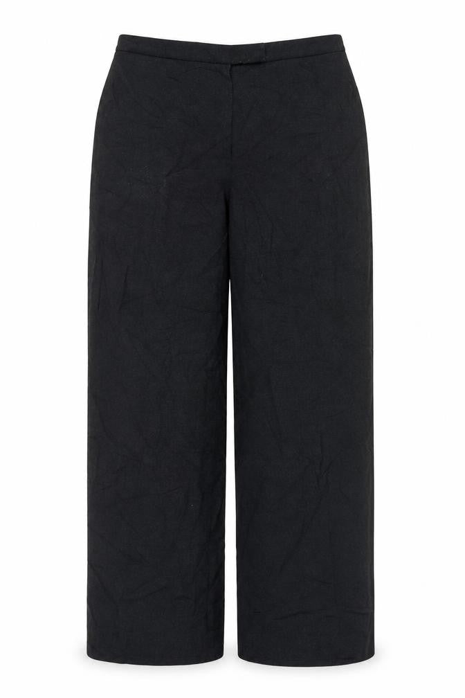 Front view of Preworn women’s grey trousers, size UK 30, in, 29-inch leg