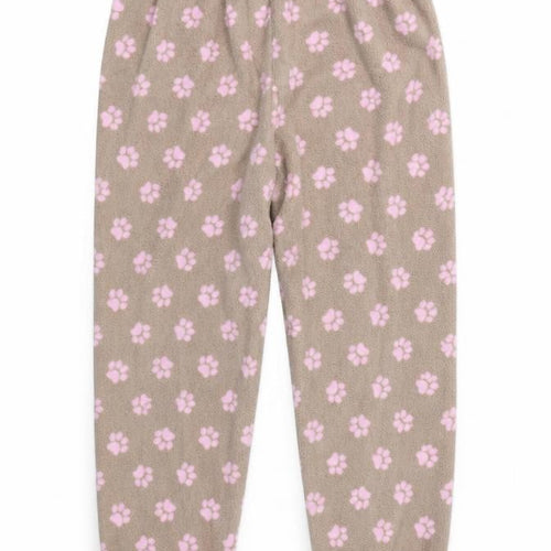 YD Girls Brown Animal Print Fleece Cami Lounge Pants Size 8-9 Years