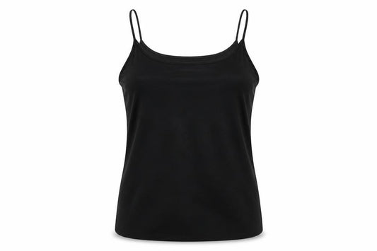 Front view of Papaya women’s black basic blouse, size UK 12
