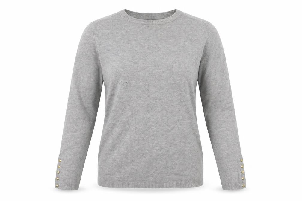 Front view of Zara women’s grey jumper, size M