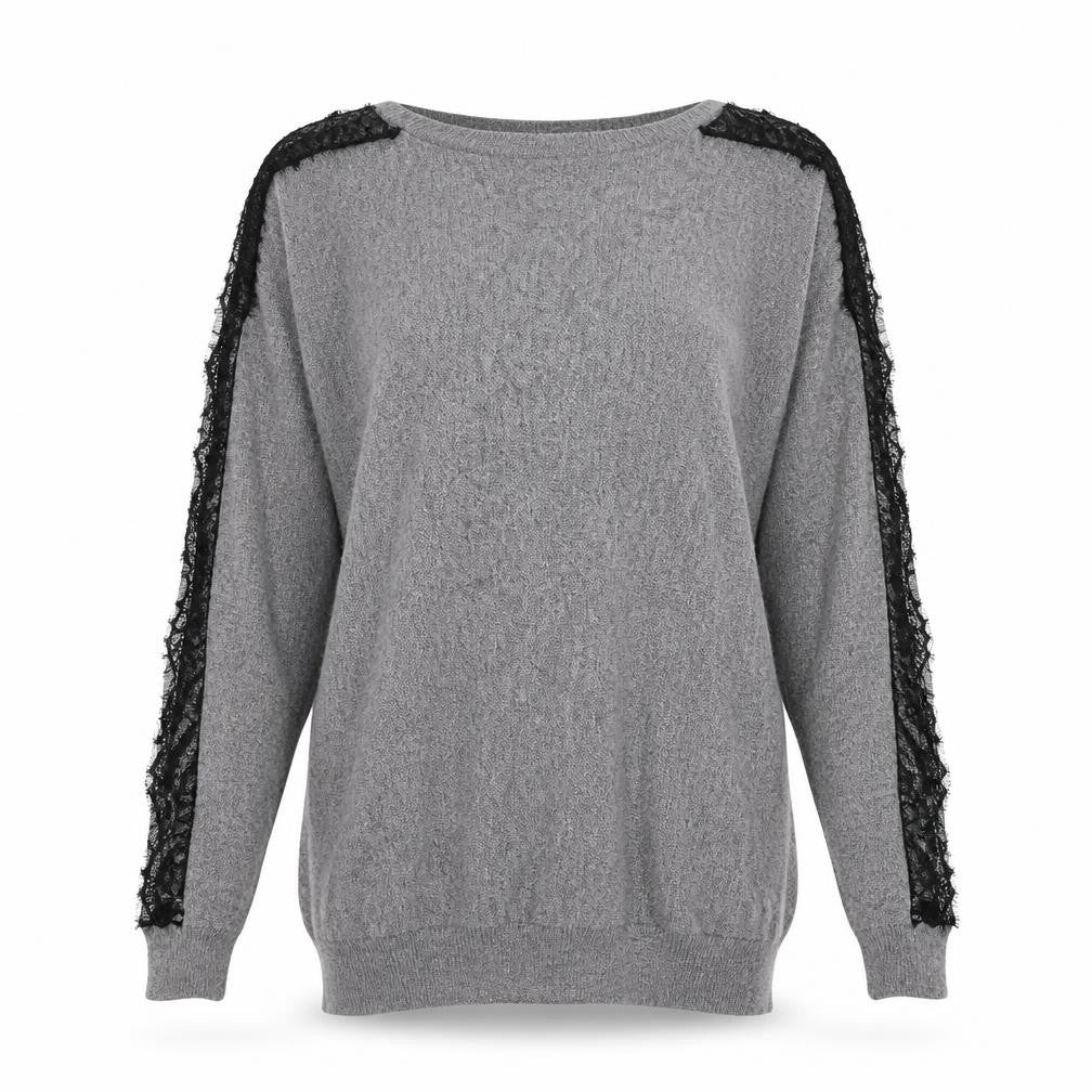 Front view of Dorothy Perkins women’s grey jumper, size UK 10
