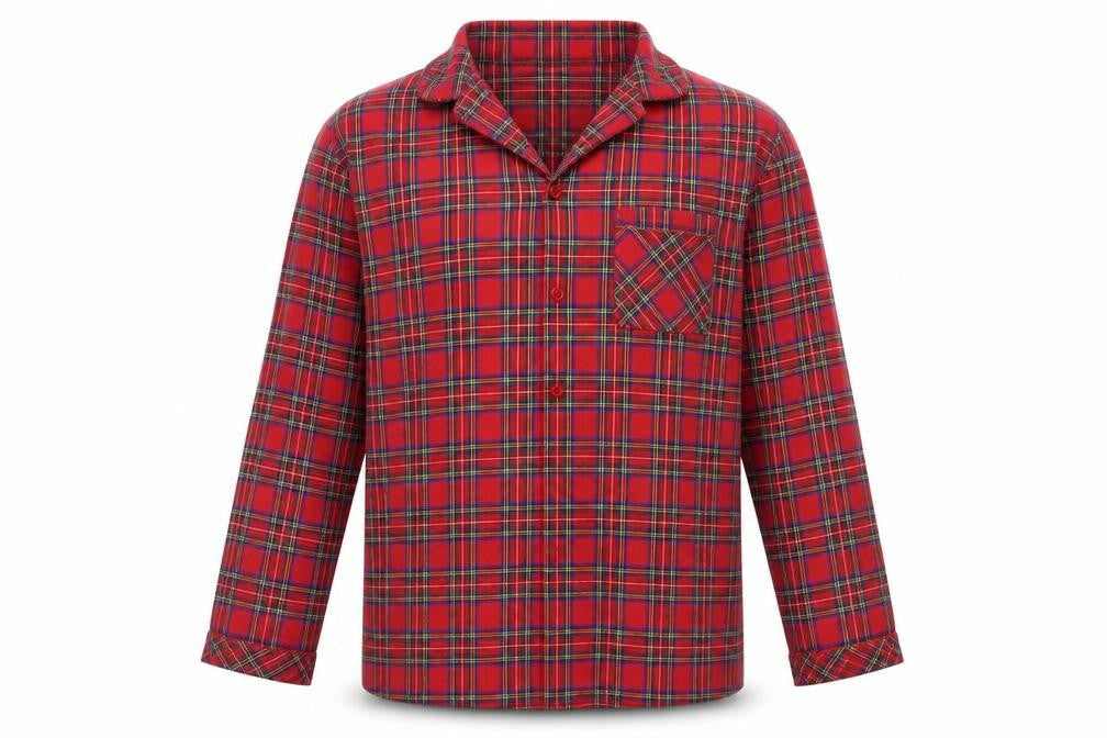 St Michael Mens Red Check Button-Up Size 14