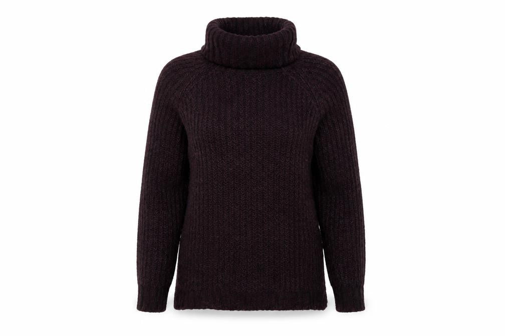 Front view of Papaya women’s red knit jumper, size S
