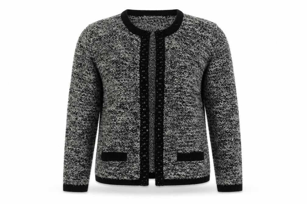 Isle Womens Grey  Knit Cardigan Jumper Size M