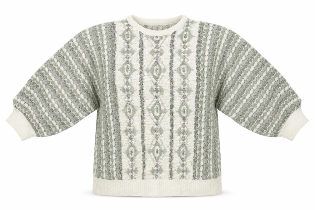 Front view of Sixth sench women’s white knit jumper, size UK 16