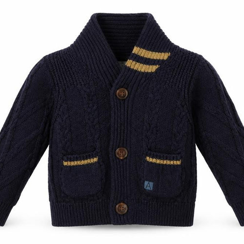 Autograph Boys Blue  Knit Cardigan Jumper Size 2 Years