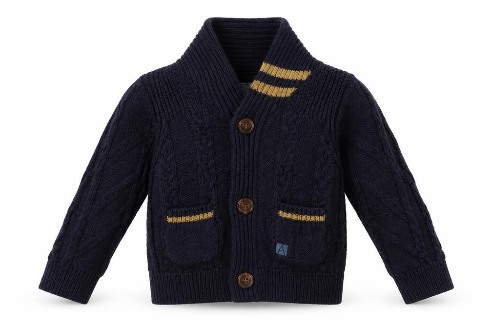 Autograph Boys Blue  Knit Cardigan Jumper Size 2 Years
