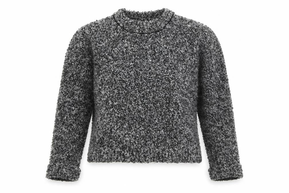 Front view of Topshop women’s grey jumper, size UK 8