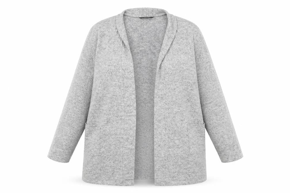 Front view of George women’s grey wrap jumper, size UK 18