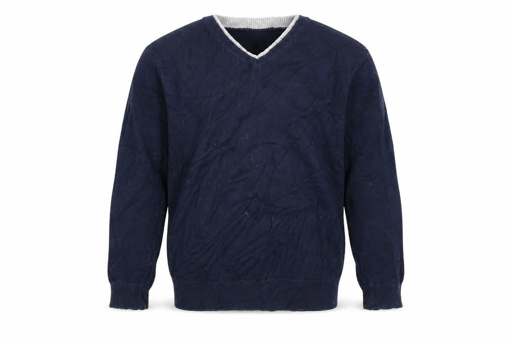 Front view of Zara boys’ blue jumper, size 3-4, years