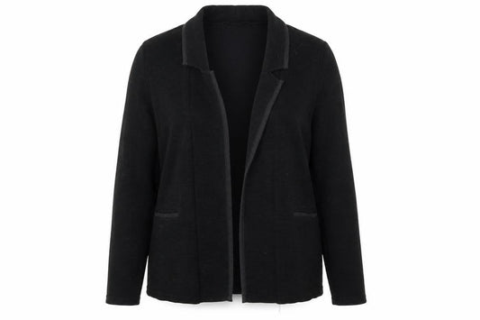 Front view of New Look women’s black jacket, size UK 12