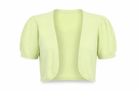 Front view of Preworn women’s green jacket, size UK 8