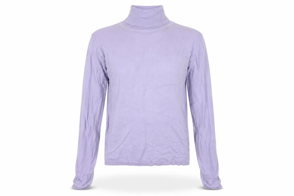 Front view of MiM women’s purple jumper, size M, -, size UK 3