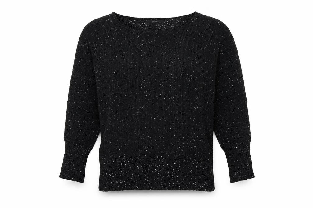 Front view of George women’s black jumper, size S, - gems