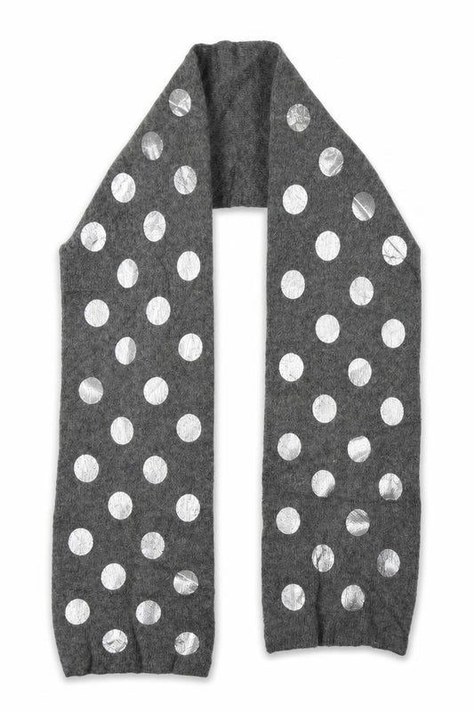 Preworn Girls Grey Polka Dot  Scarf Scarves & Wraps One Size