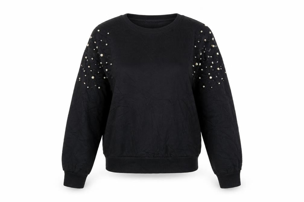 Front view of New Look women’s black jumper, size UK 8