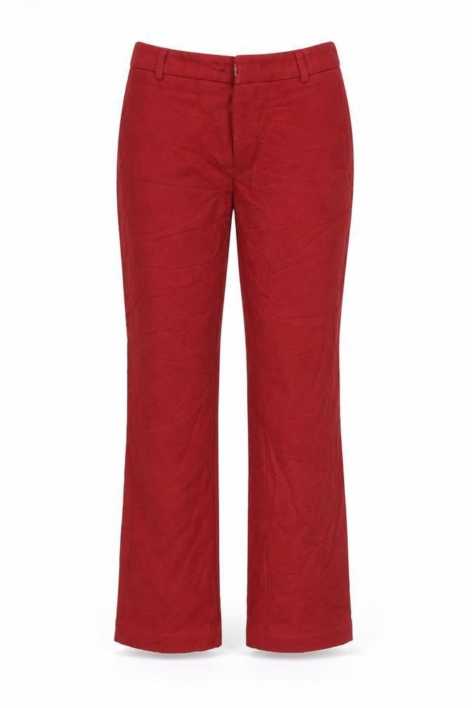 Clothes Womens Red   Chino Trousers Size 10 L38 in