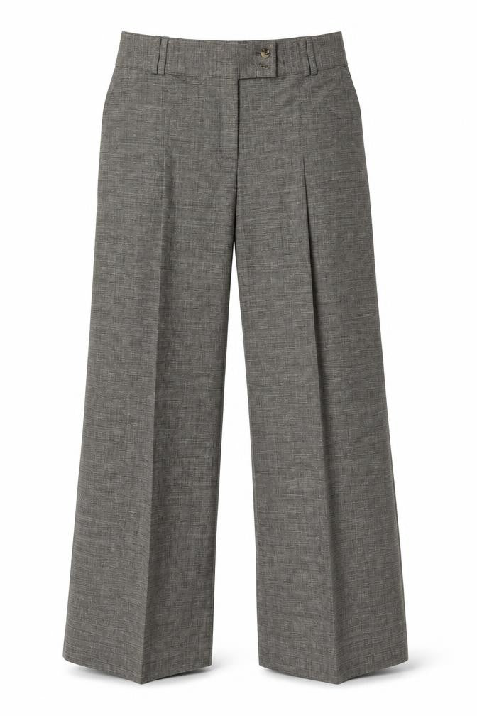 Marks and Spencer Womens Gold Check  Carpenter Trousers Size 14 L29 in