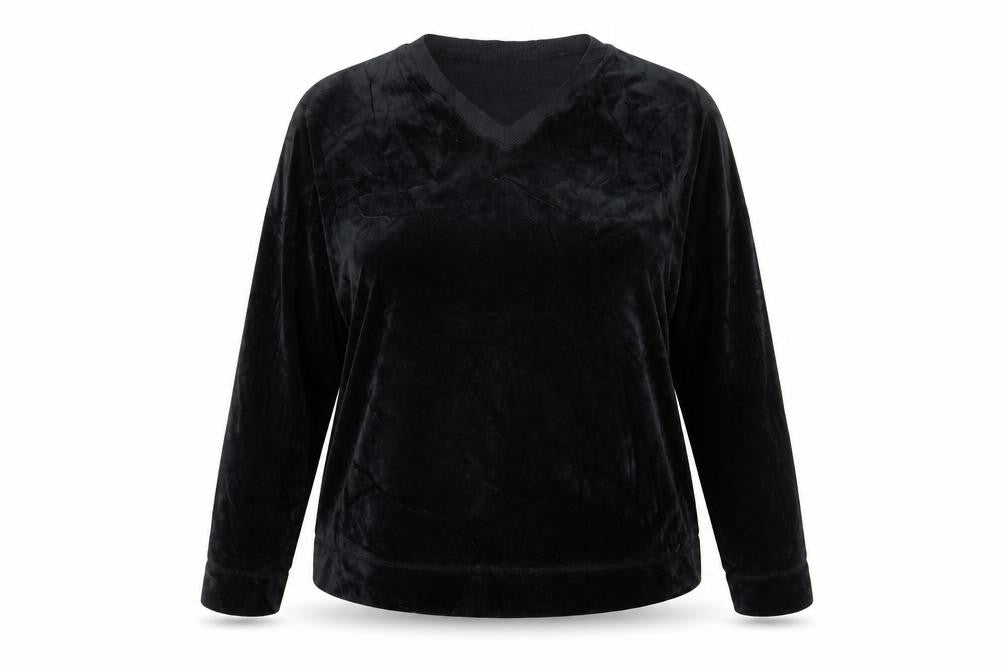 Front view of sah harbor women’s green jumper, size L