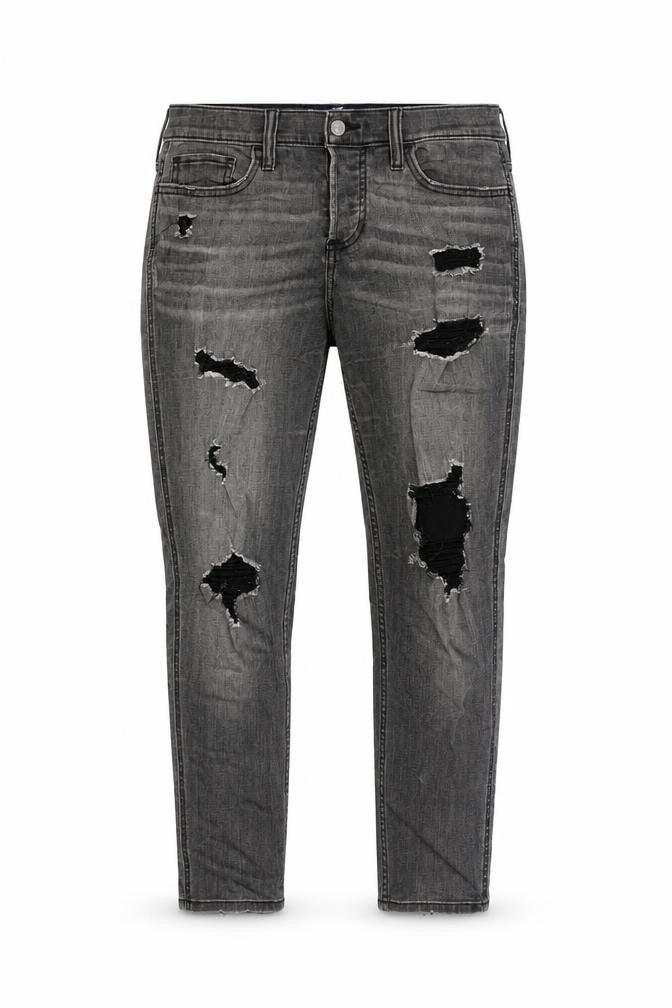 Hollister Womens Grey   Skinny Jeans Size 27 in L24 in - ripped details