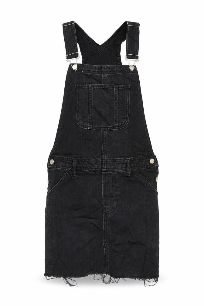 Front view of ASOS women’s black a-line, size UK 8