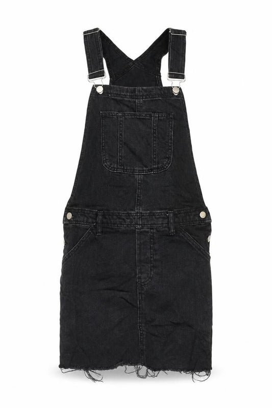 Front view of ASOS women’s black a-line, size UK 8