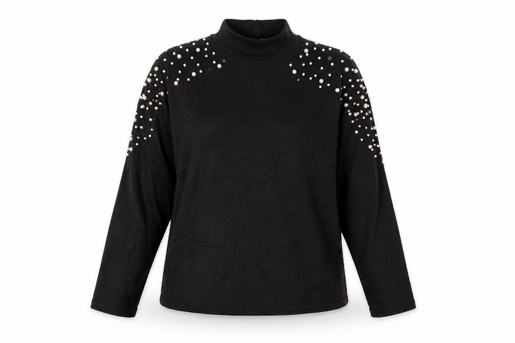 Front view of H&M women’s black jumper, size S