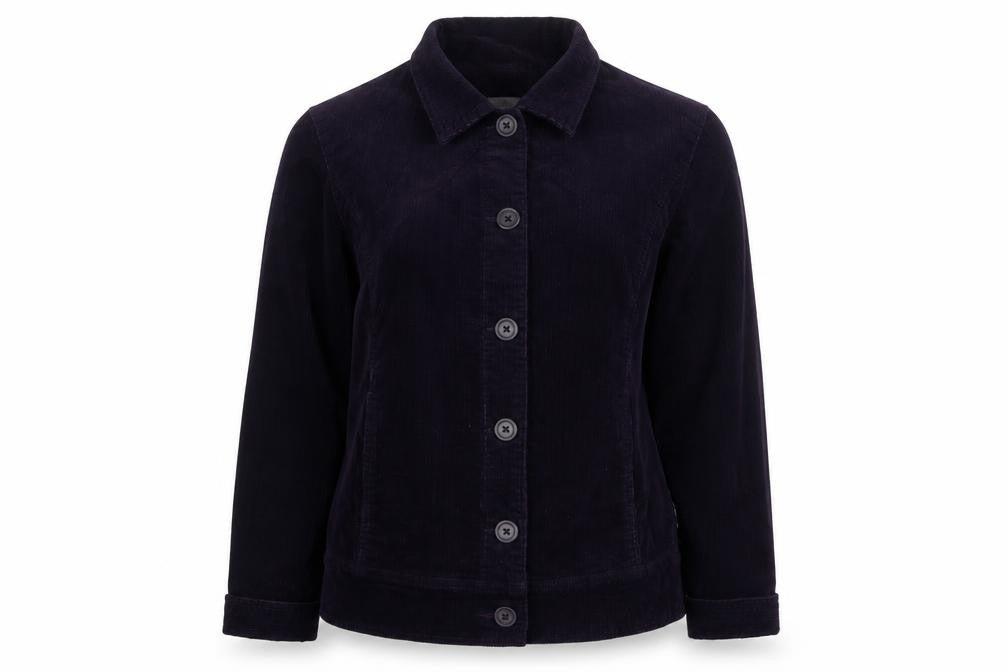 Front view of Nightingales women’s purple jacket, size UK 14