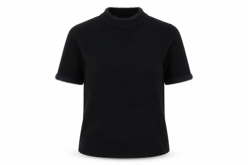Front view of Zara women’s black knit jumper, size M